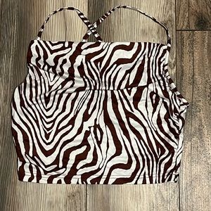 Animal Print Crop Top M